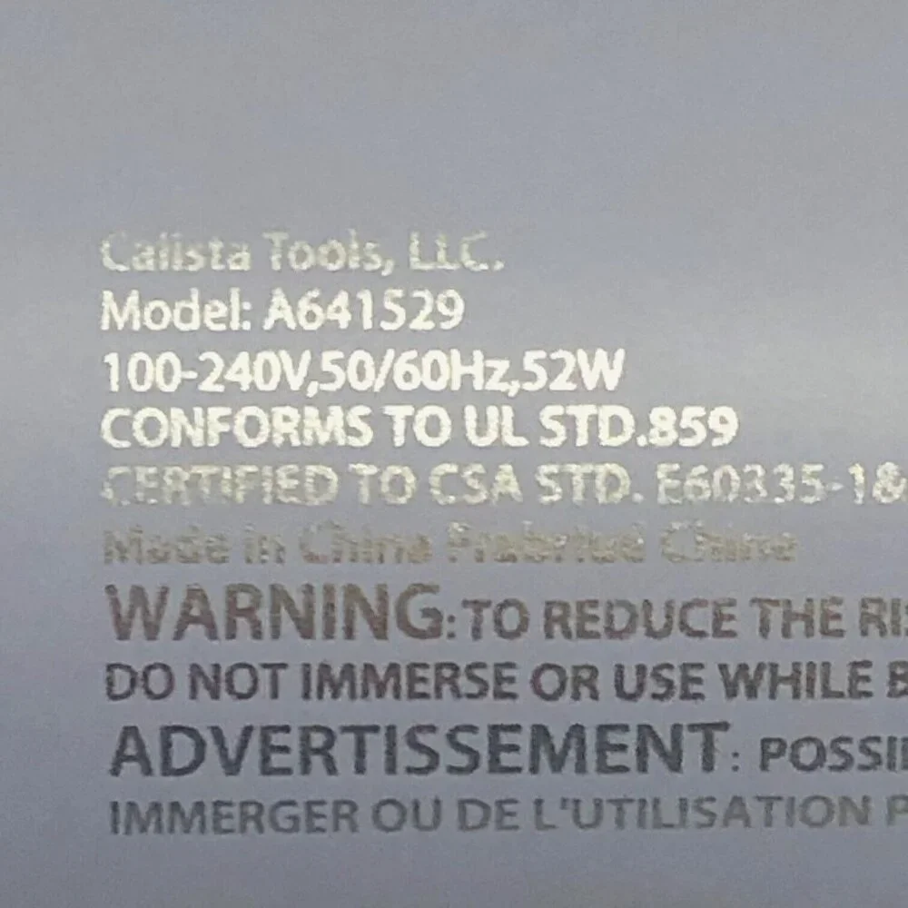 Calista Hair Styler AirGlide Pro Cool Breeze Curls Straightener Purple‎ $109